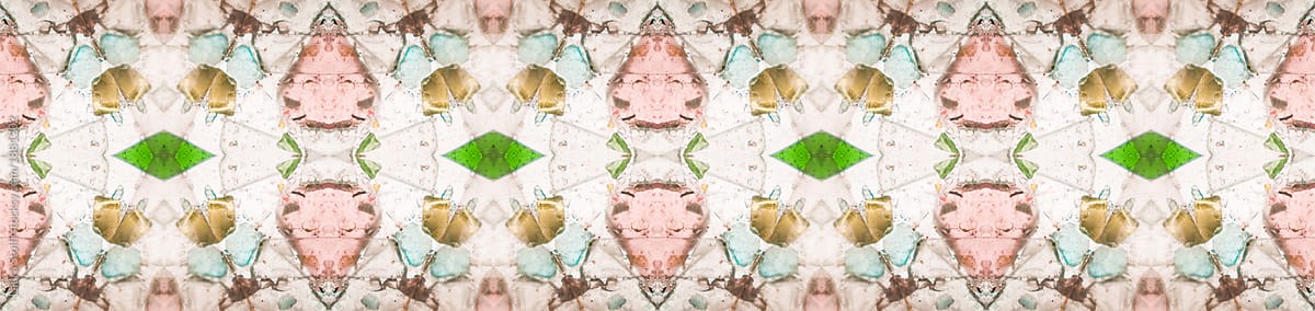 Pastel pattern inside kaleidoscope