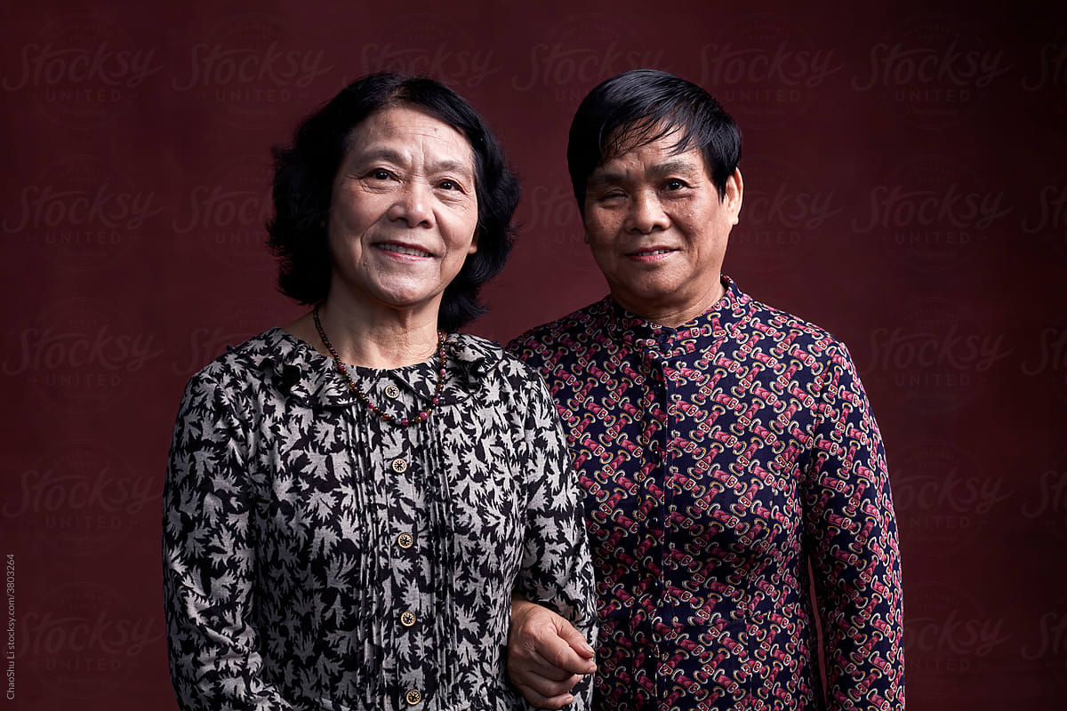 Portrait of older sisters in Asia, indoor