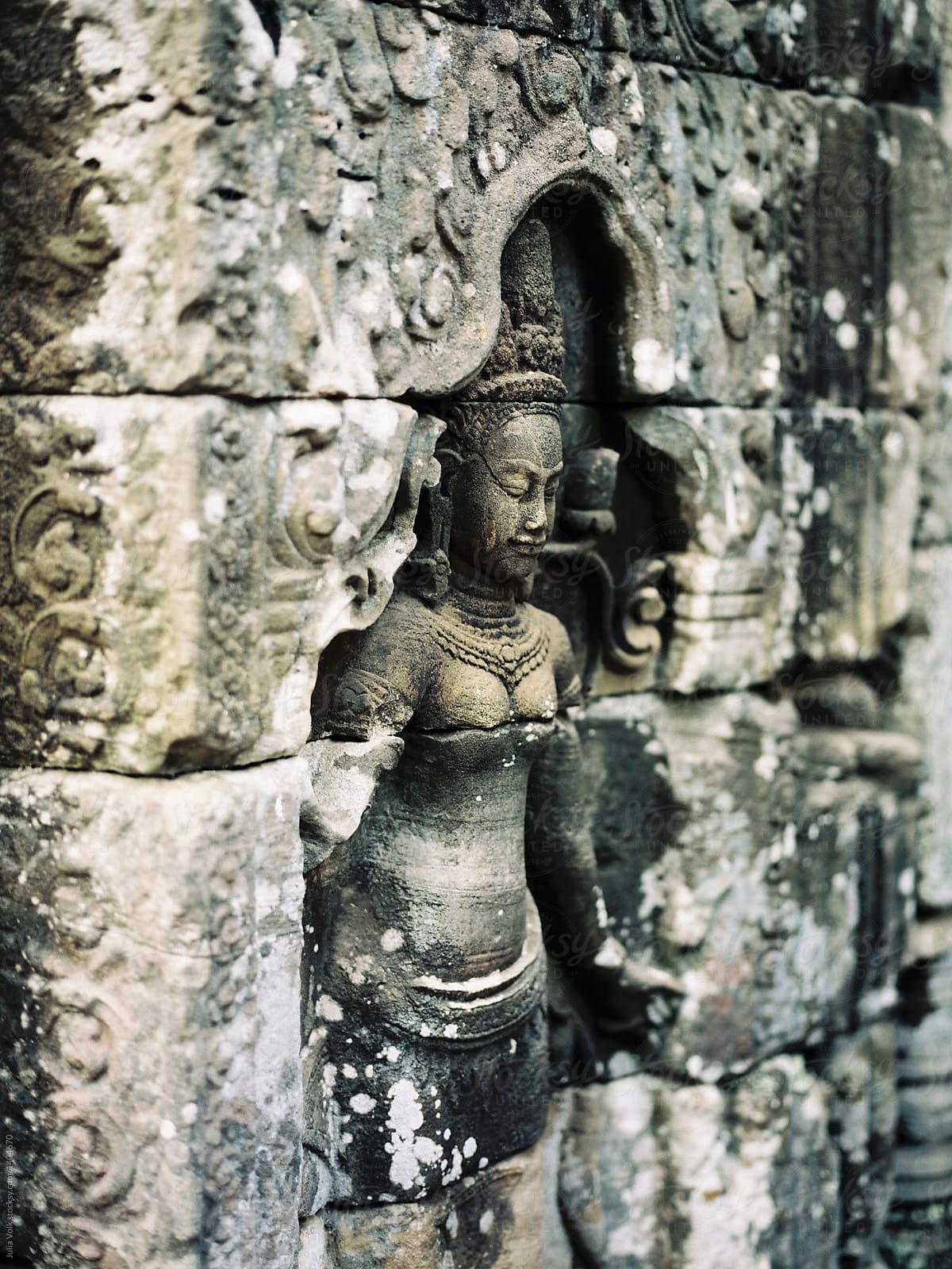 Ancient statue in temple