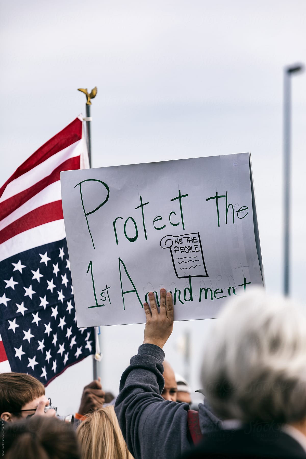 Protest: Protester Concerned About The First Amendment