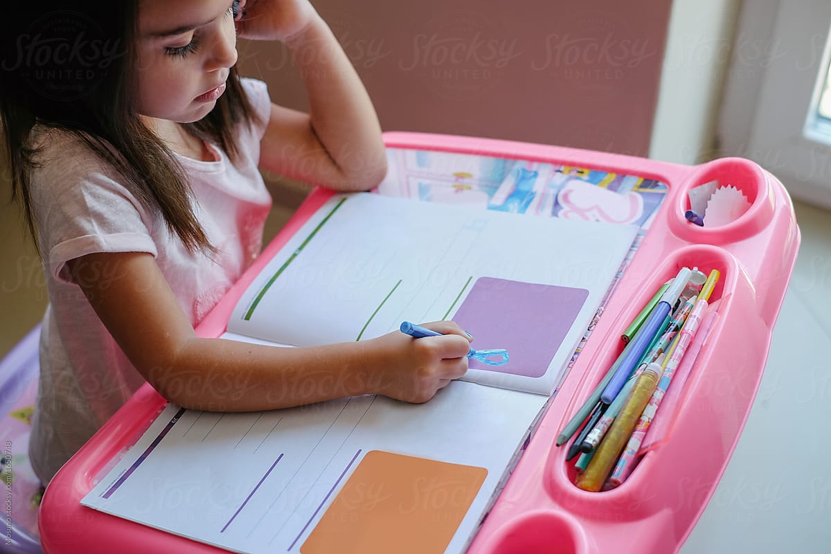 Little Girl Colouring Workbook