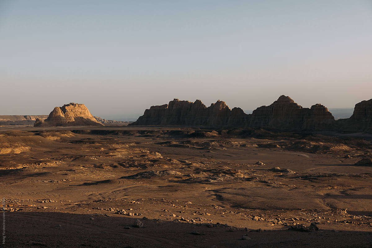 Desolate Badlands Landscape
