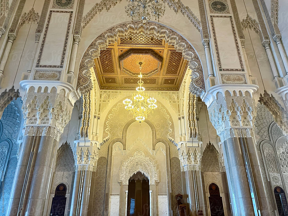 Interior of Hassan II Mosque, Casablanca, Morocco