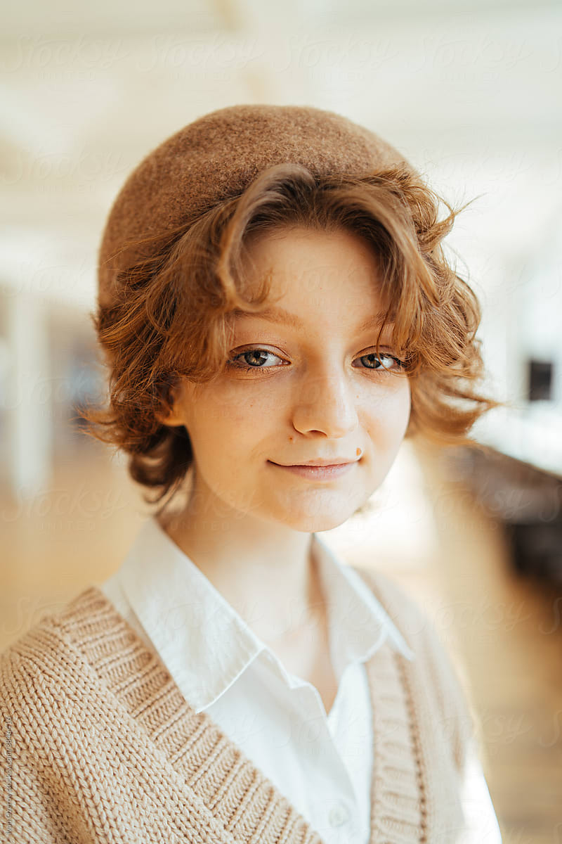 girl in vintage clothes