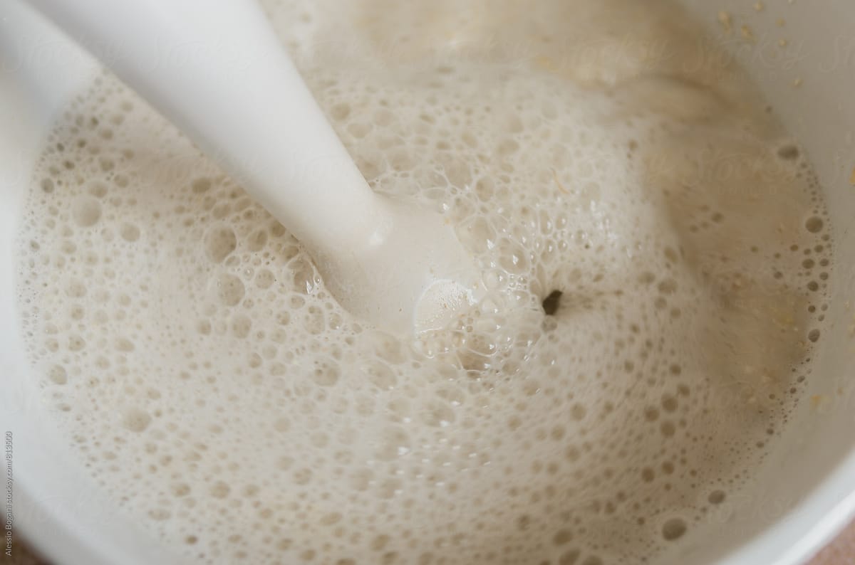 Oat milk mixing