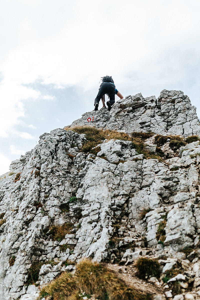 Climbing Steep Rock.