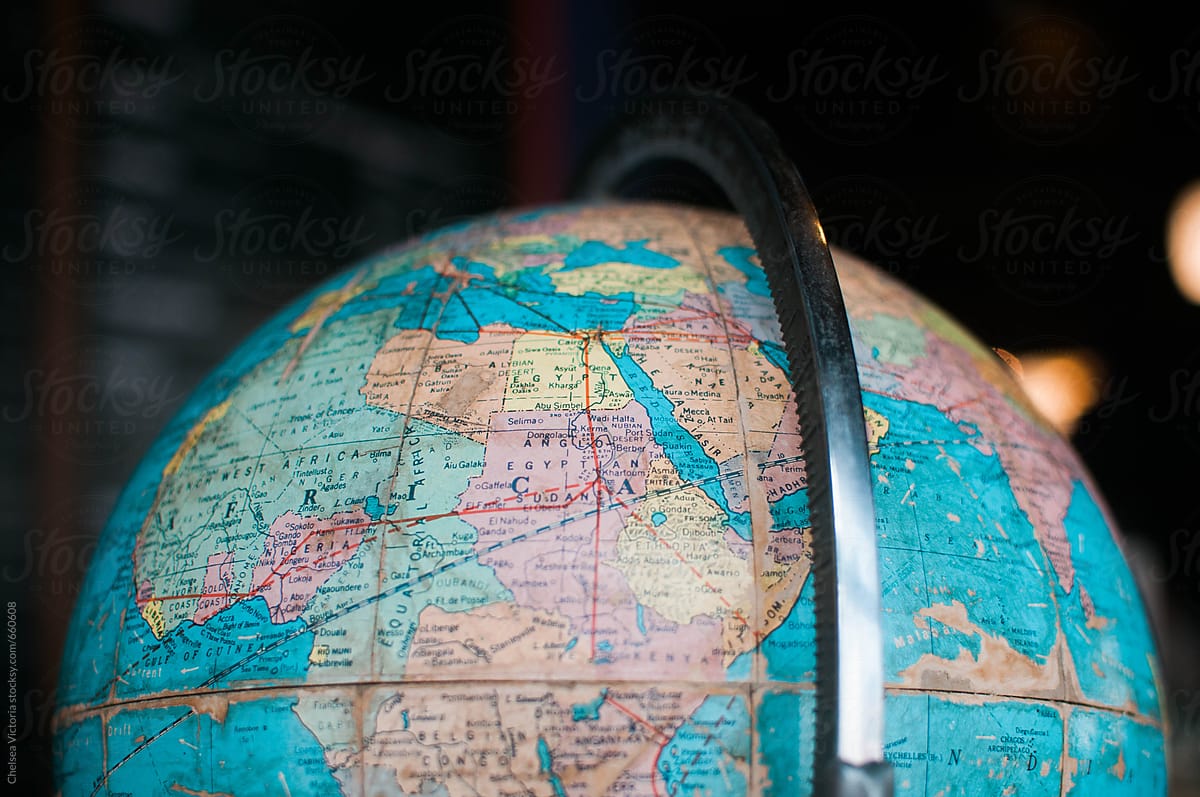 A globe of the world