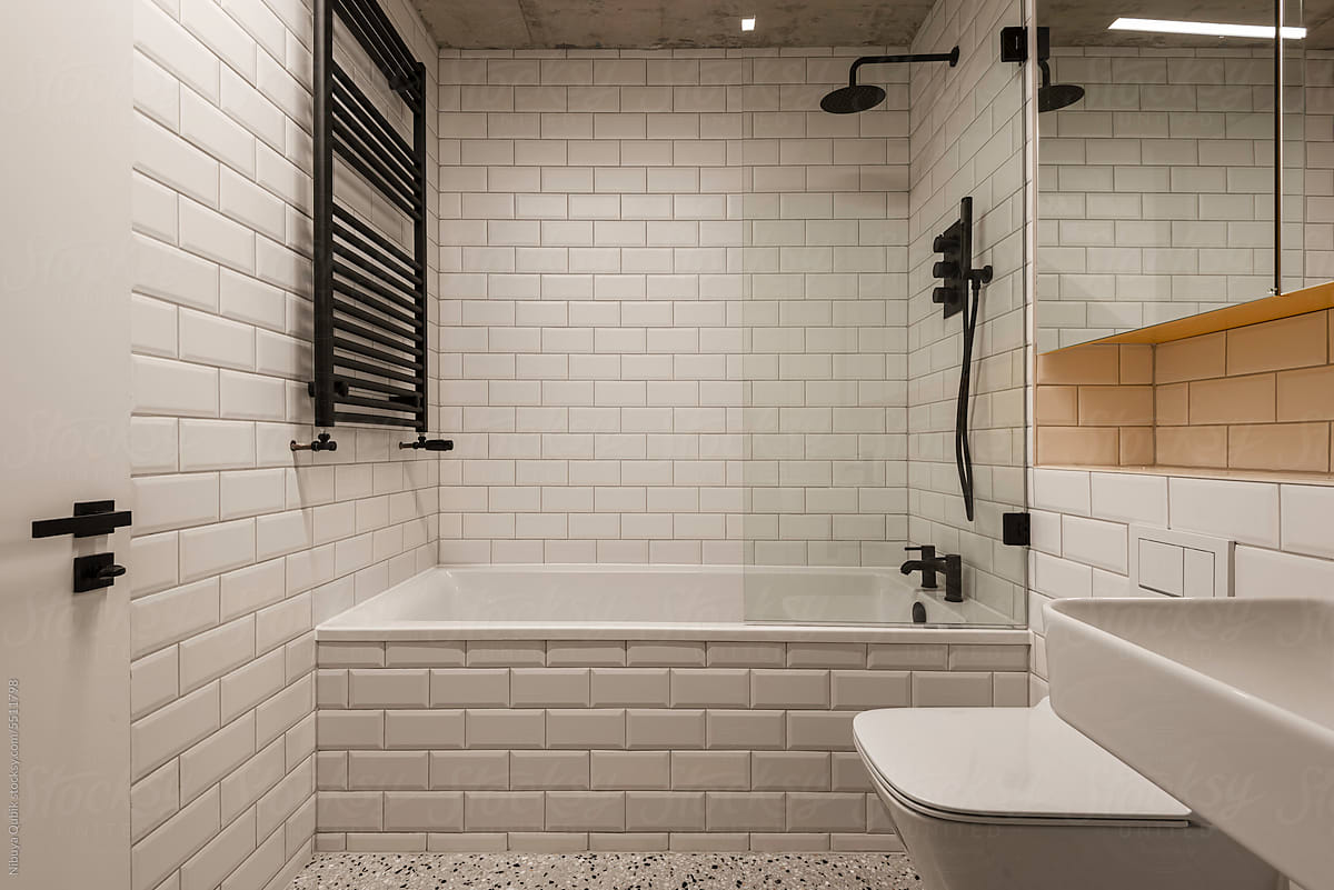 Modern minimalistic bathroom interior design