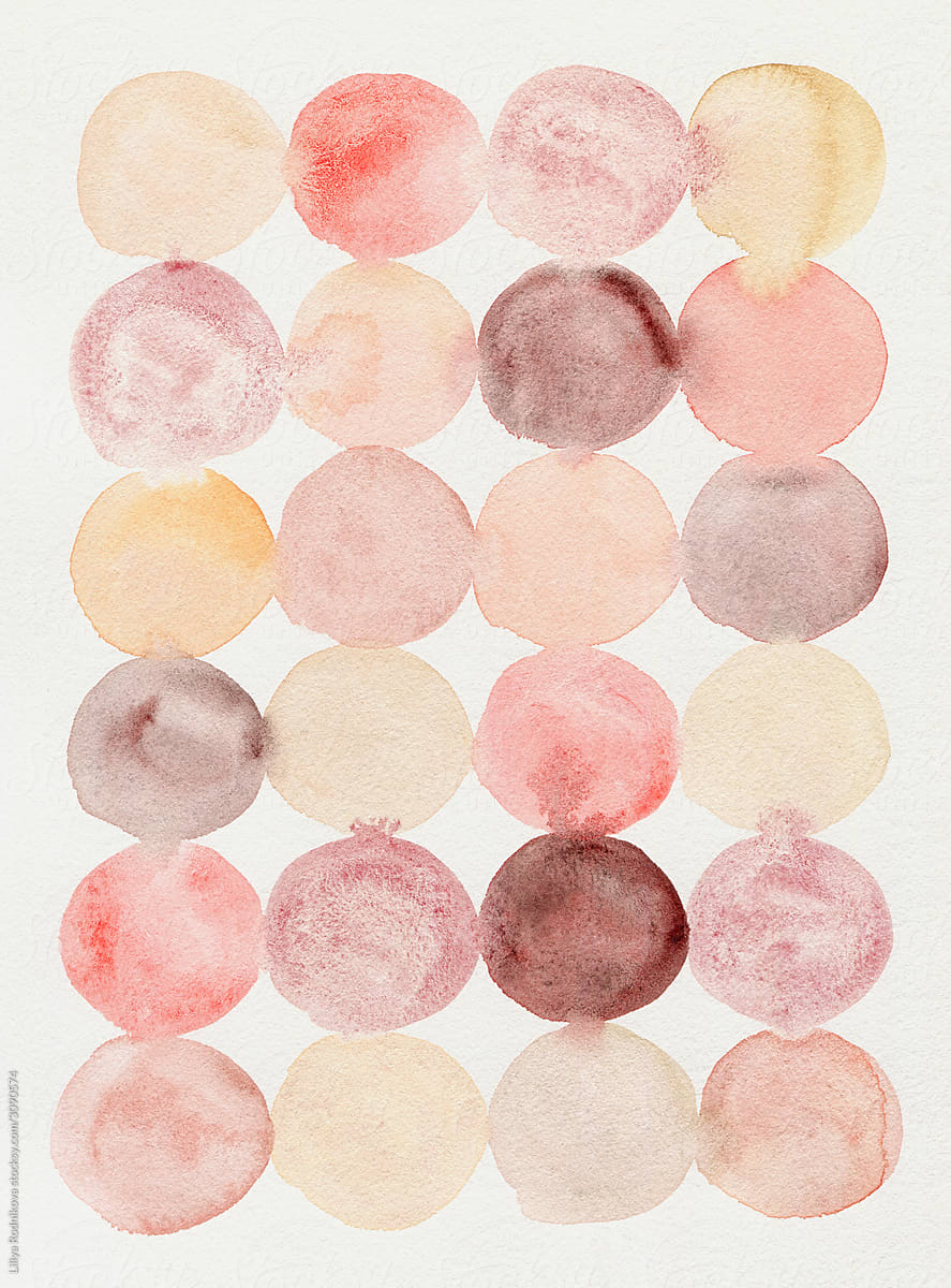 Pink and beige dots
