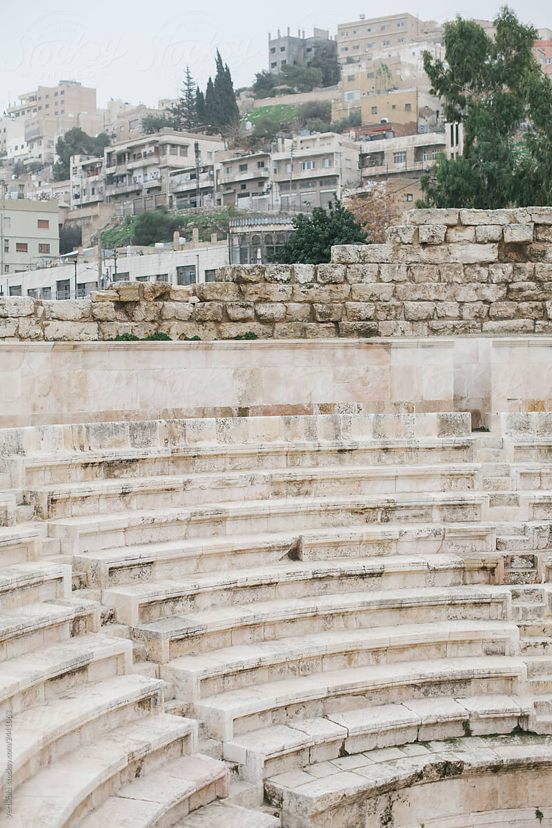 Ancient Roman theatre in Amman, Jordan