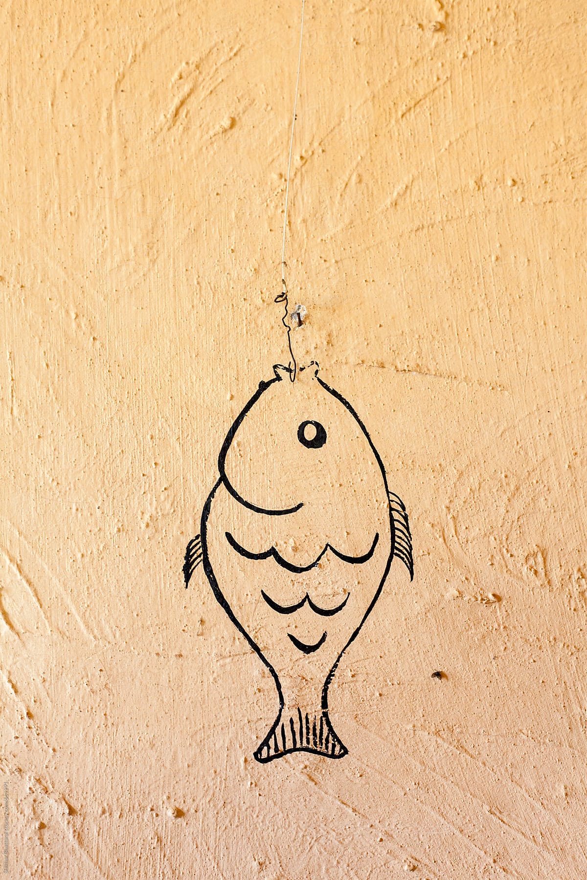 A fish on a hook.