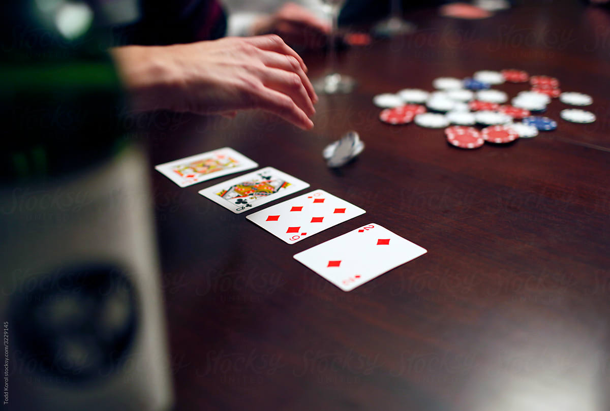 Betting during poker night.