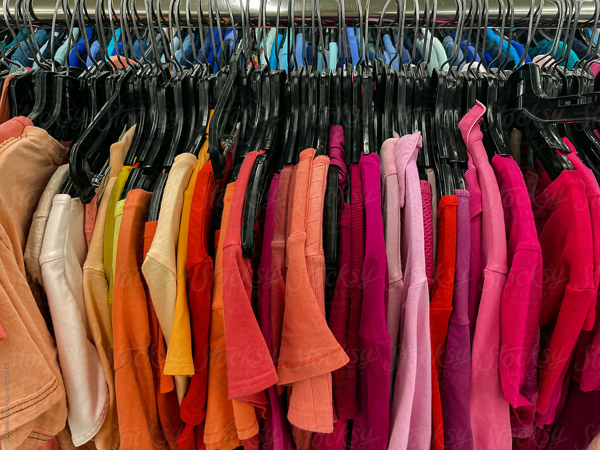 gradient of colourful clothes