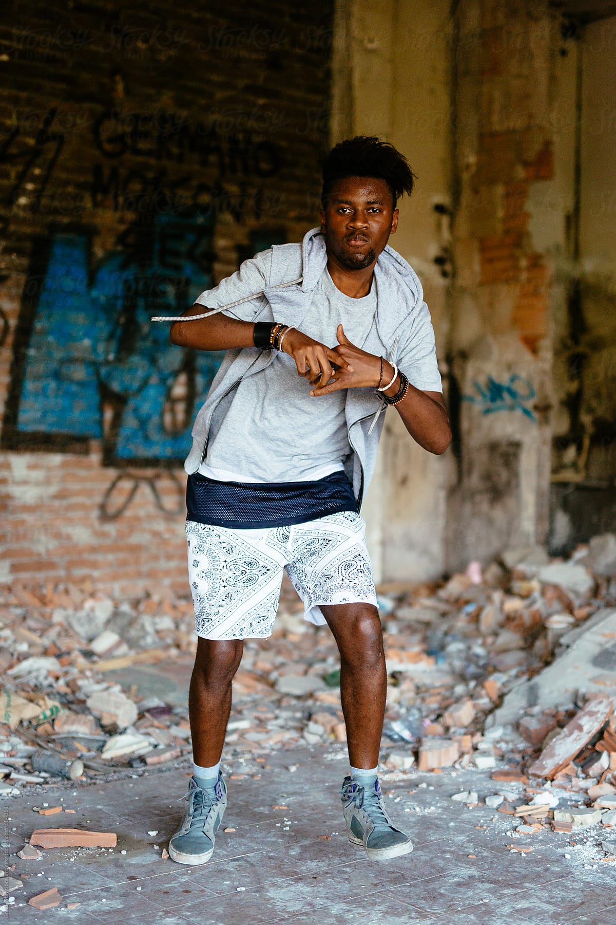 Hip-Hop Dancer in an Abandoned Building