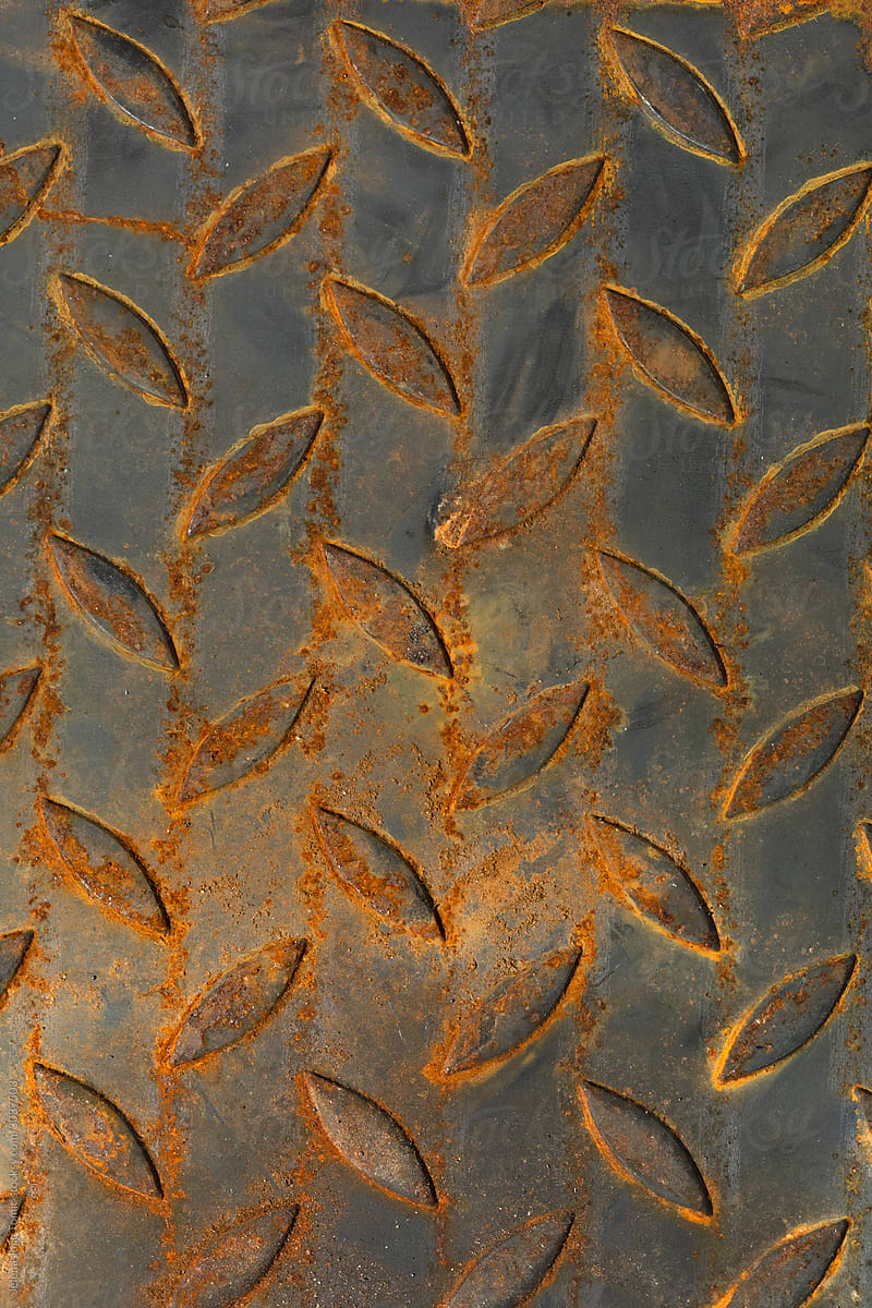 Rusted steel wall background