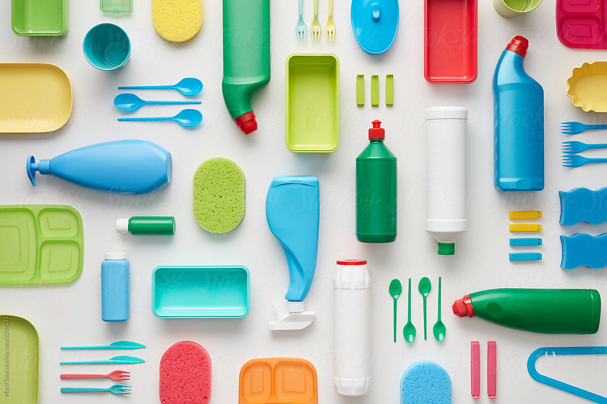Seamless Photo Of Plastic Objects In Order. | Stocksy United