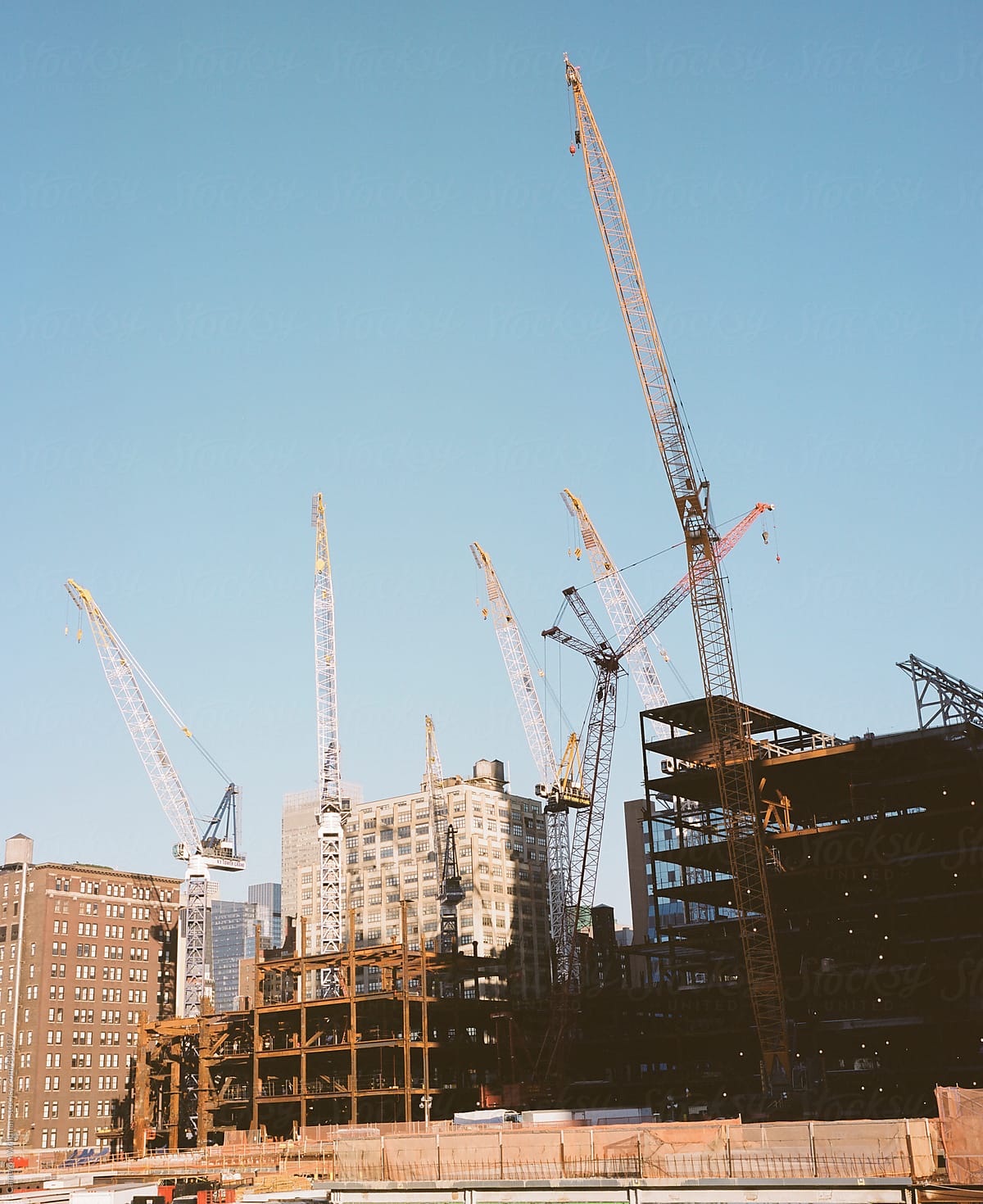 Tower Cranes In Manhattan