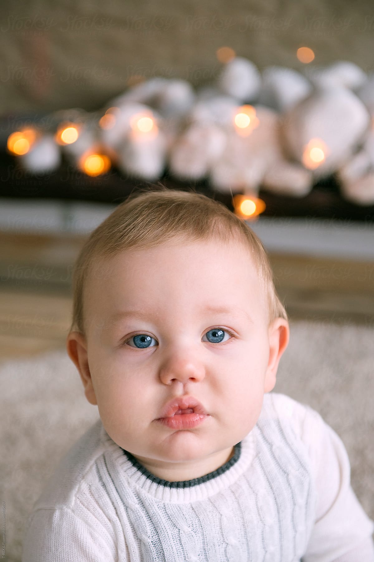 "Baby Boy Sitting On Floor At Home" by Stocksy Contributor "Danil ...