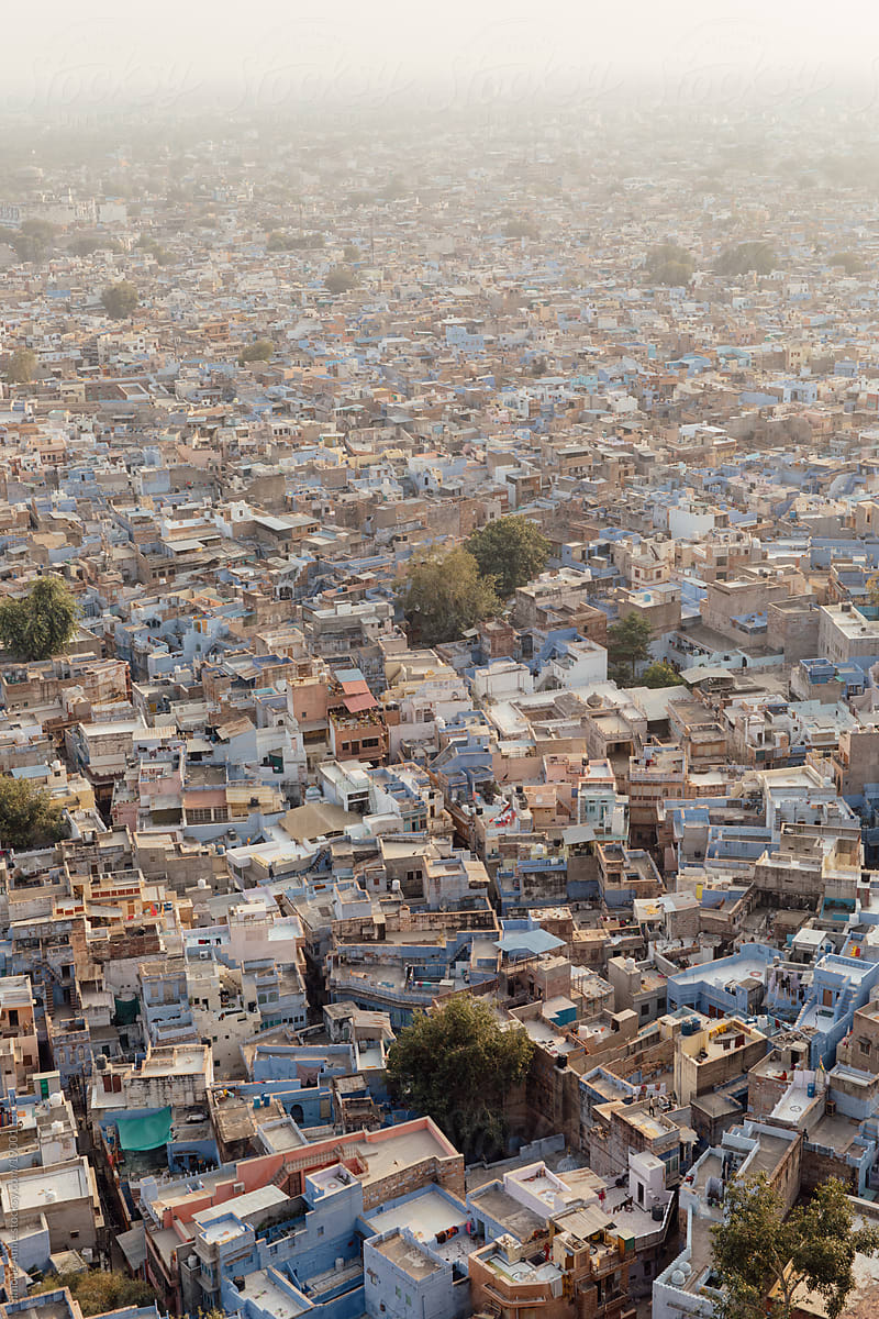A view of the blue city of Jodhpur, India