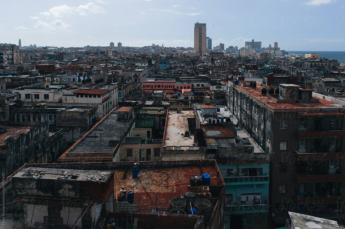 Havana cityscape shot above