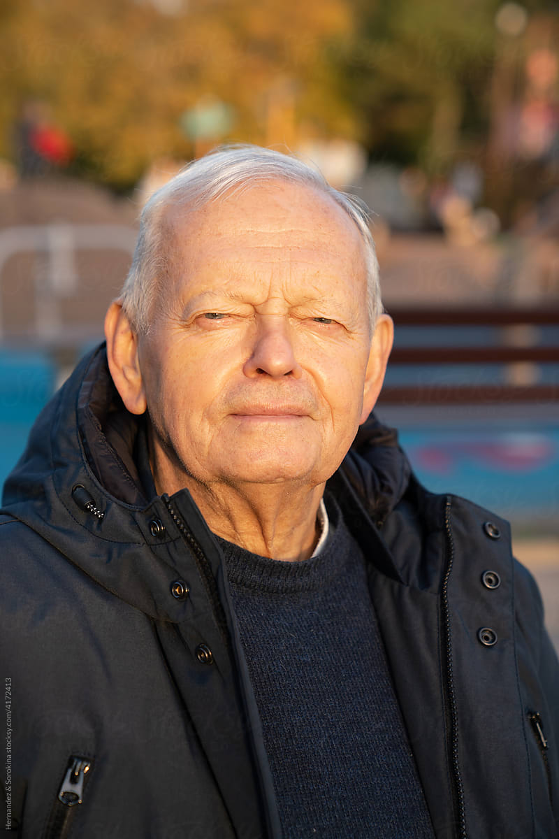 Senior Man Portrait Outdoors