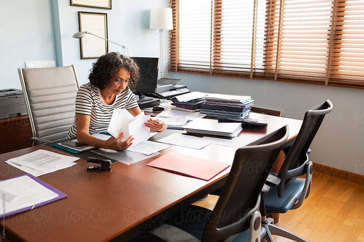 Woman working in an office