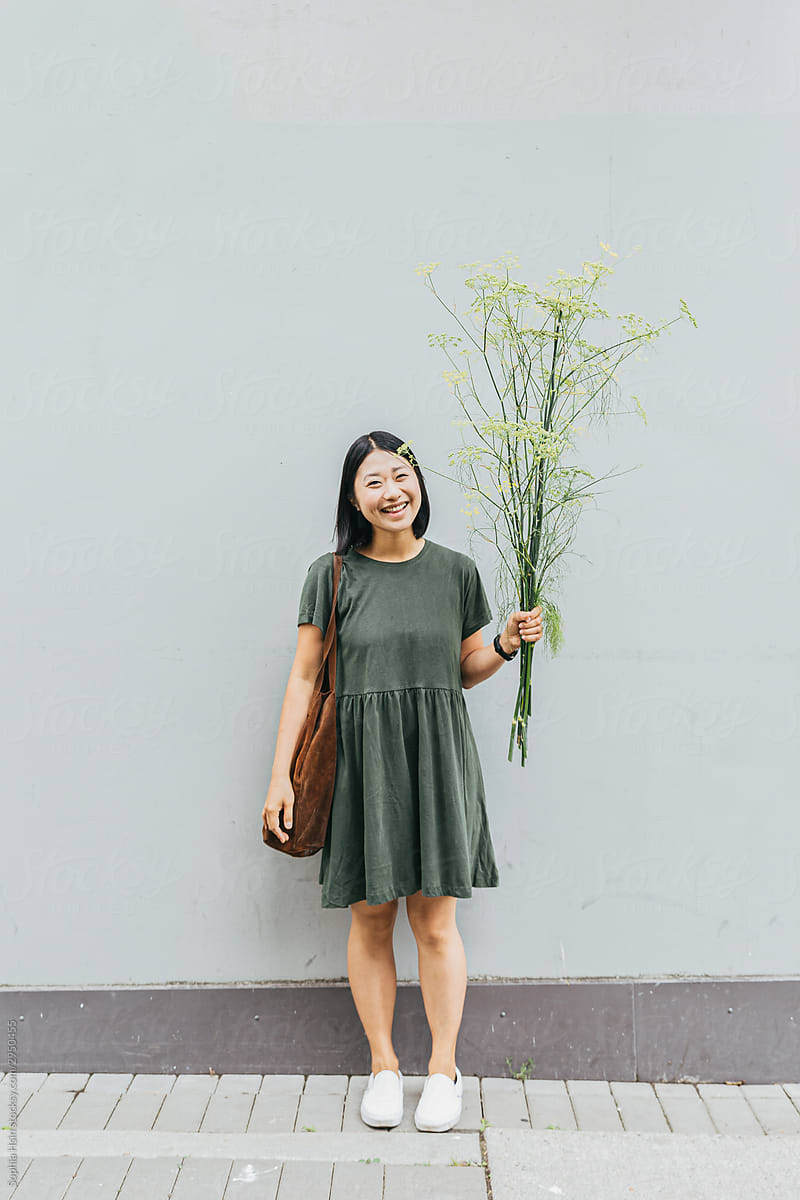 slim fit dress slacks Billy T Notch Tie Back Midi Dress Dill Green main image 1