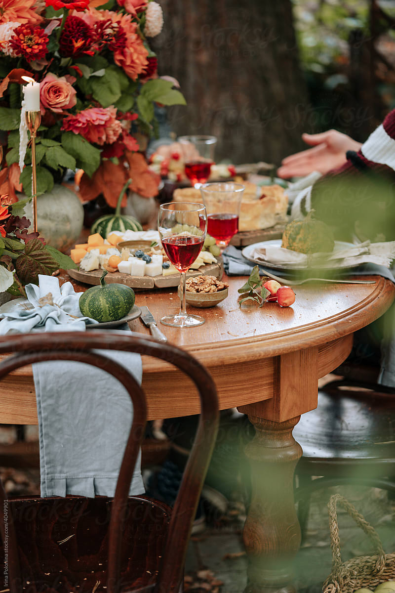 Festive autumn dining table.