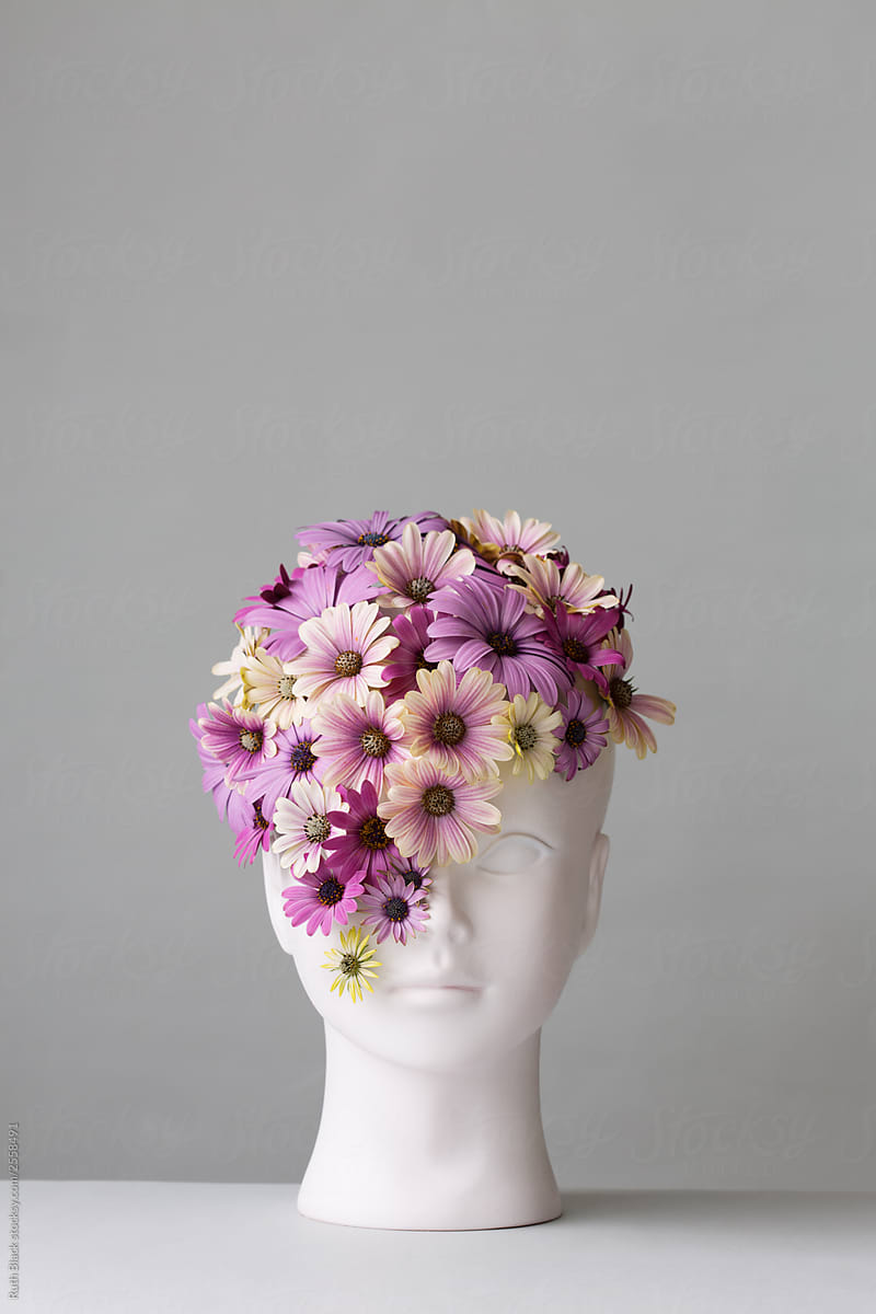 Woman\'s head with flowers
