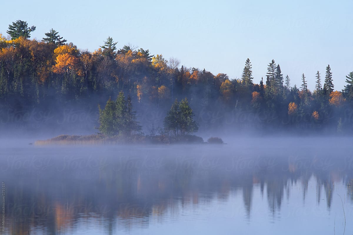Fog And Mist Arising From A Lake In Quetico Provincial Park