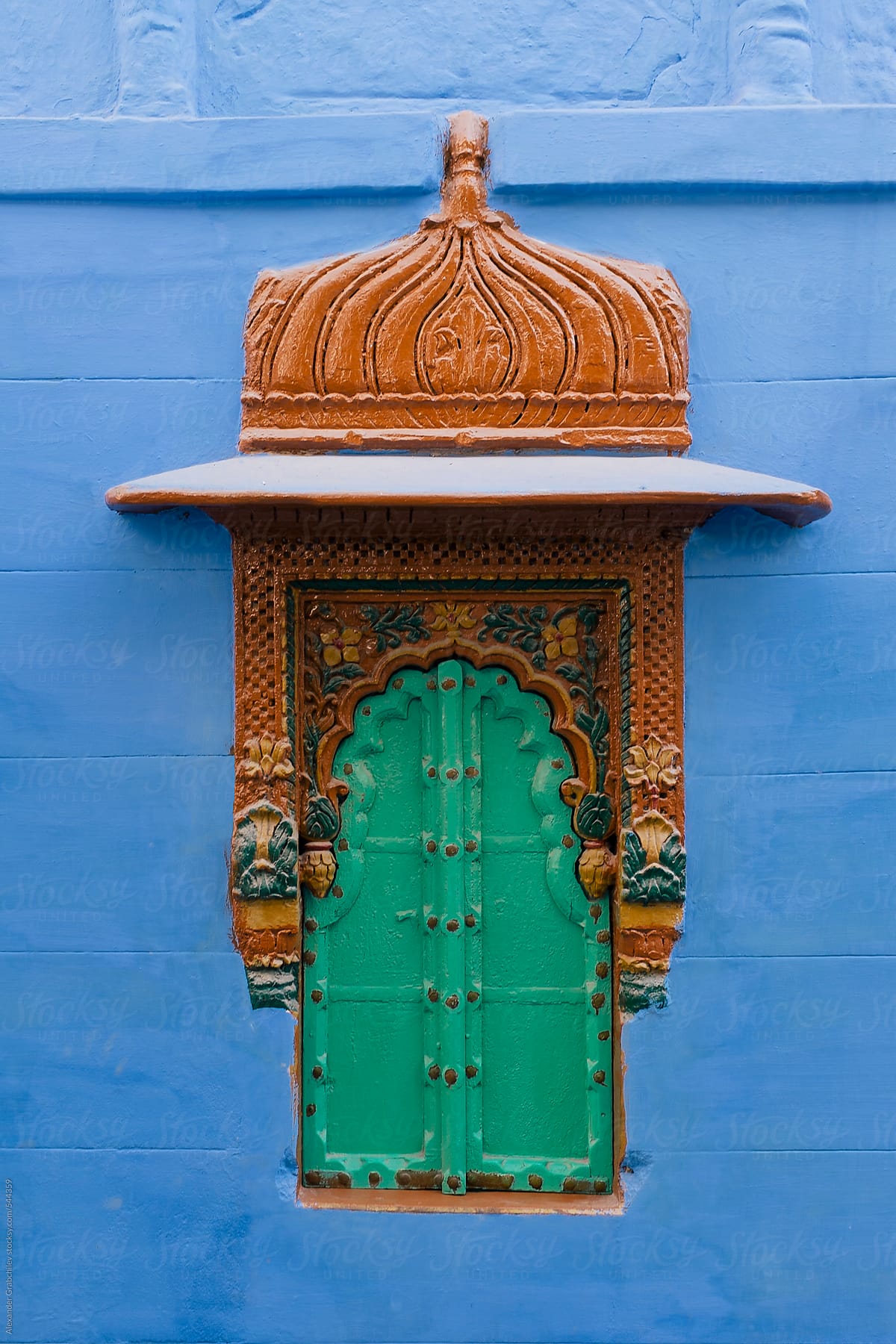 Traditional Window In Blue City