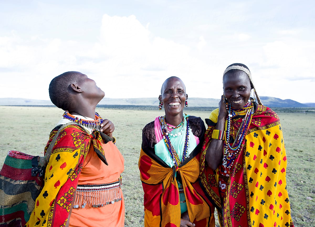 Maasai women. Maasai Mara. Kenya. Africa.