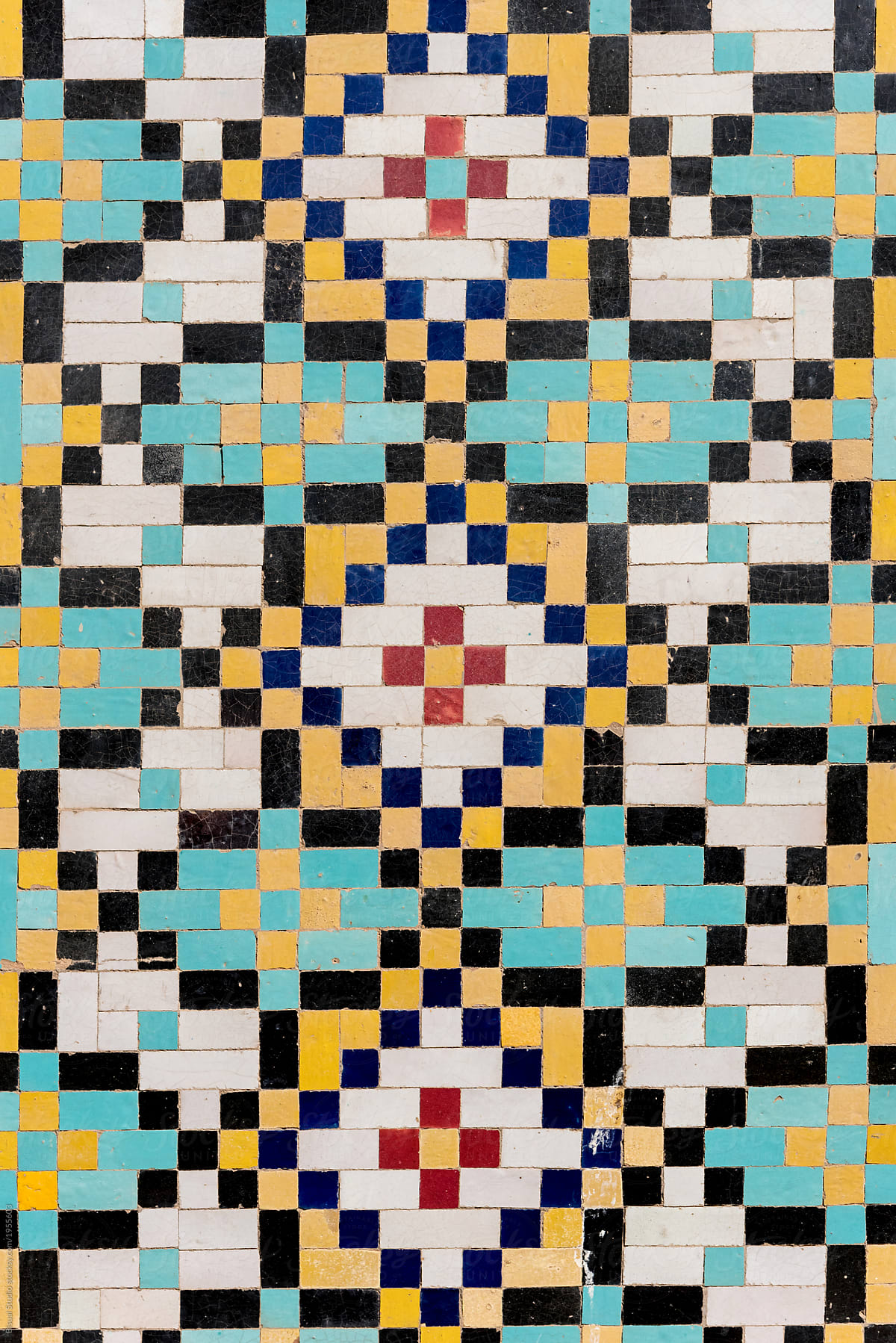 Ornamental tiles mosaic