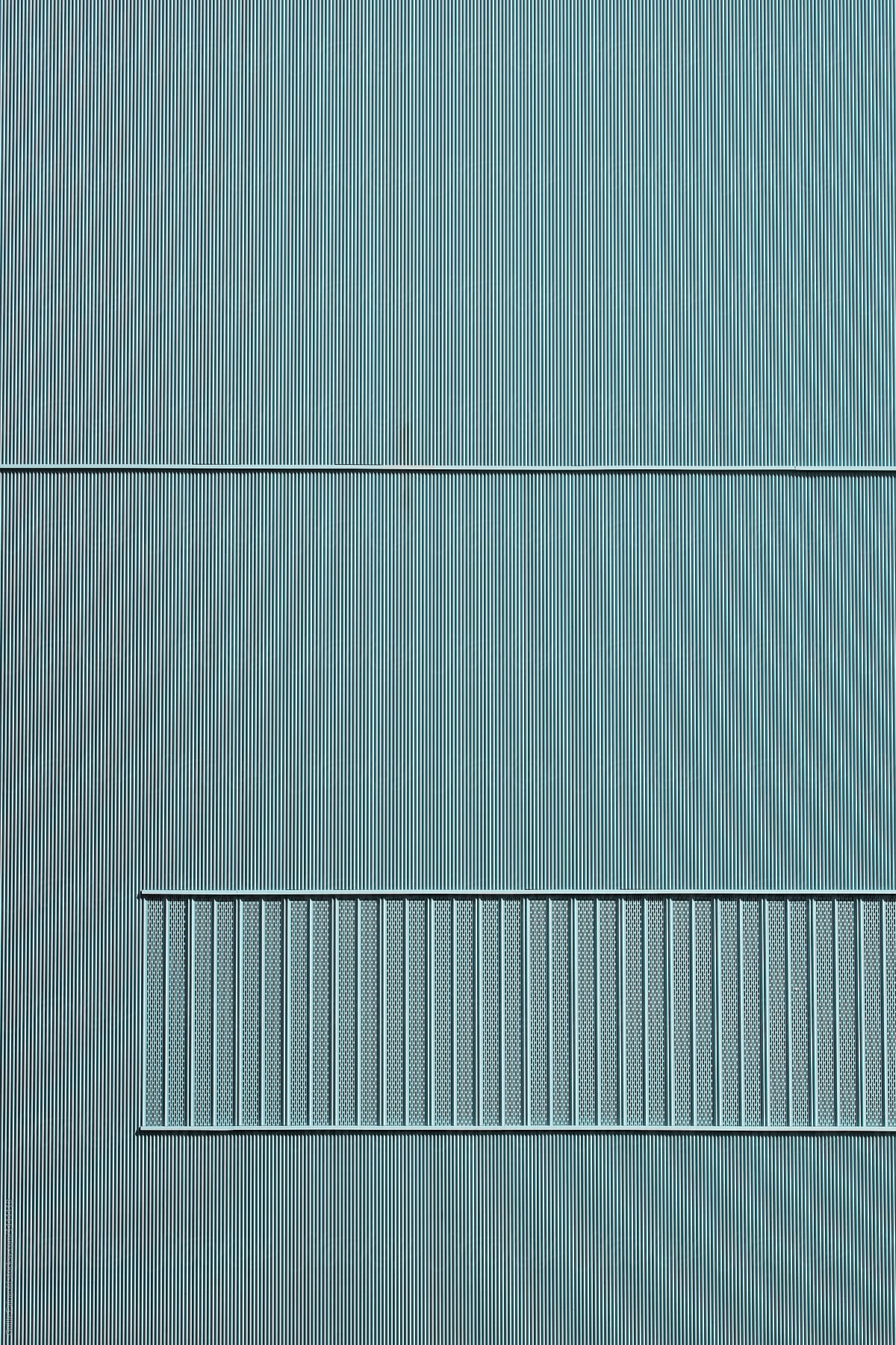 Abstract front view of building facade.