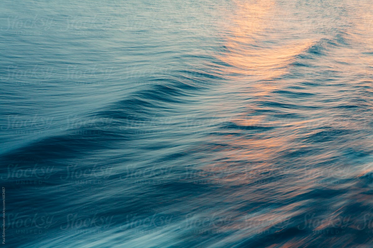 Wave abstract at dusk