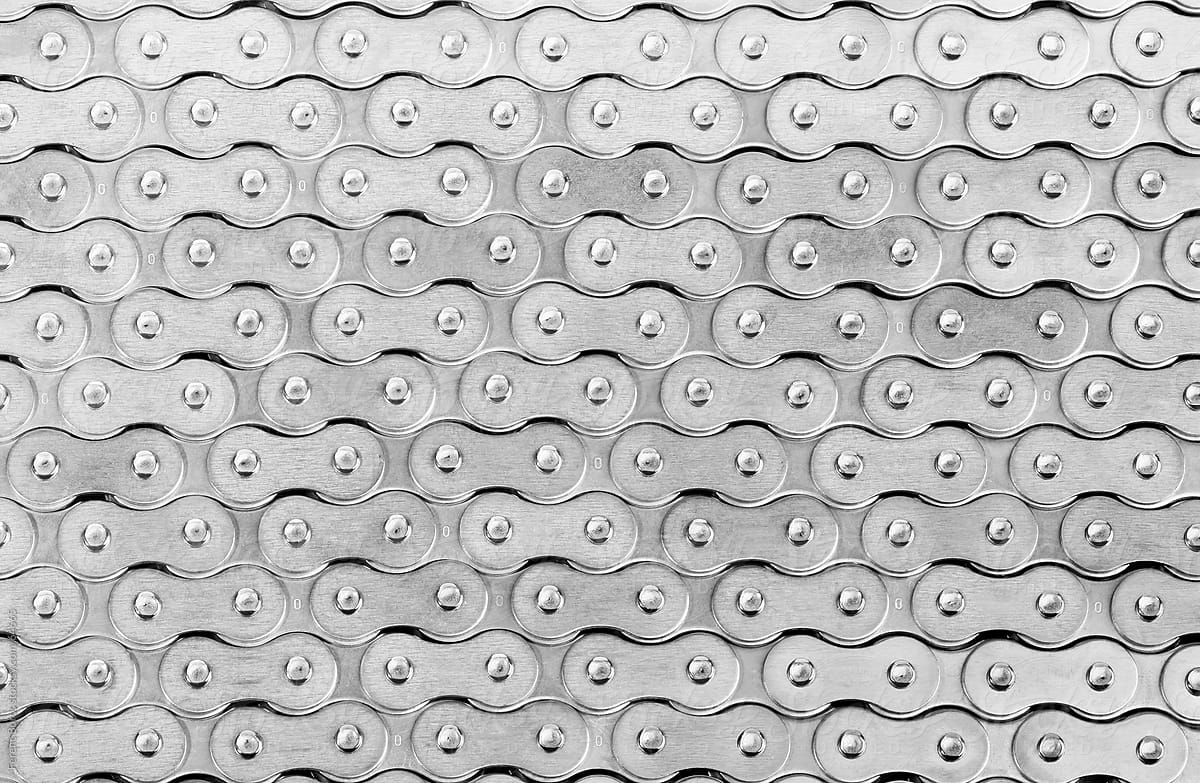Abstract pattern made of roller chain