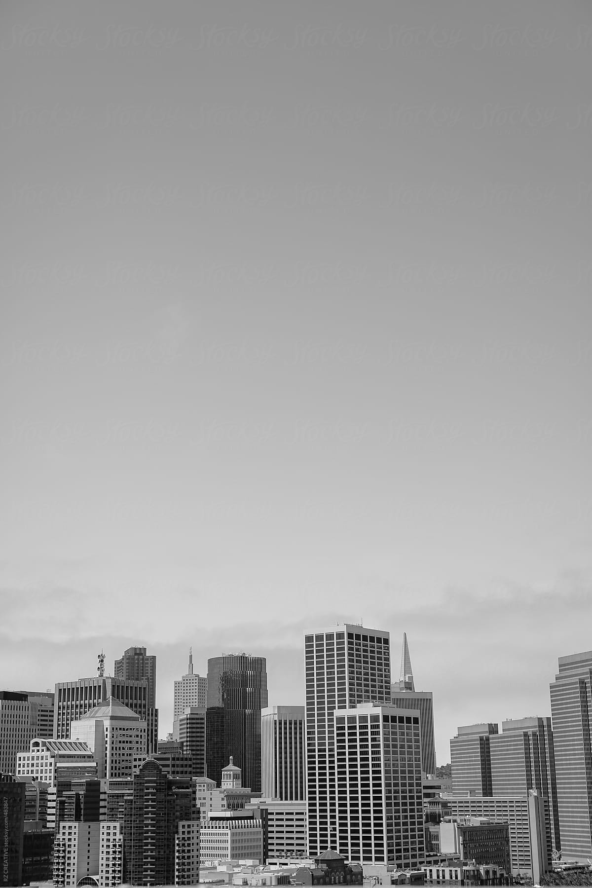 Black and white image of San Francisco.