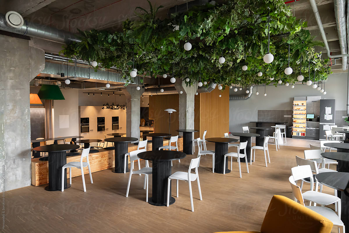 Modern Minimalistic Co-living Restaurant Space