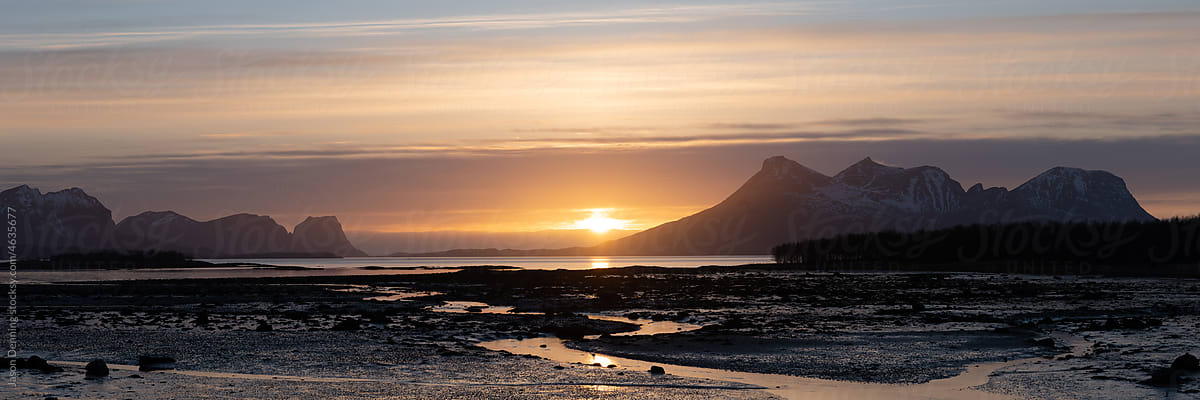 Skranstadosen bay sunset Sagfjorden Lundoya Engeloya Skutvika