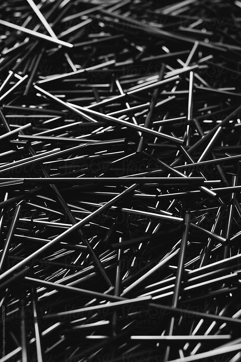 Close up of black plastic drinking straws